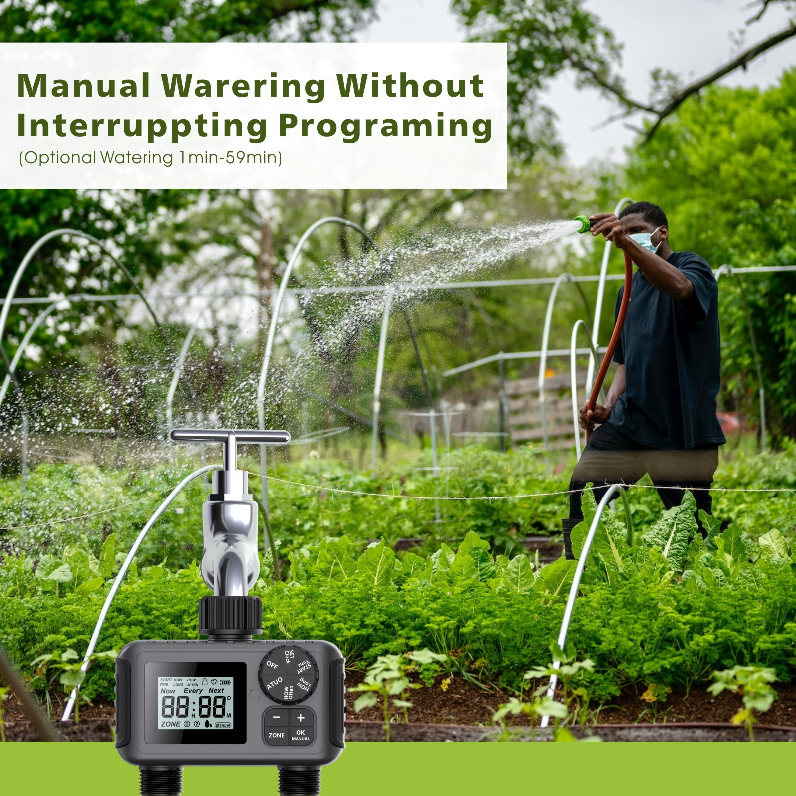Automatic Dual-Channel Irrigation Timer