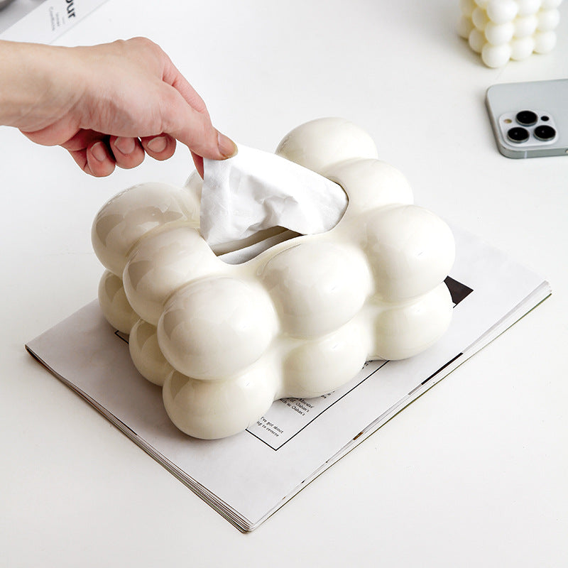 Modern Minimalist Cotton Candy Tissue Box Decor